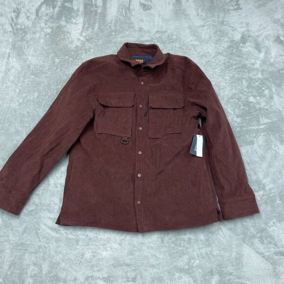 Bass Outdoor Corduroy Worker Shirt Rum Raisin Mens Small Shacket a1695 - Picture 1 of 10